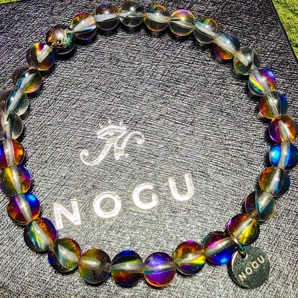 Nogu Beaded Mermaid Galaxy Glass Bracelet - Picture 3 of 14